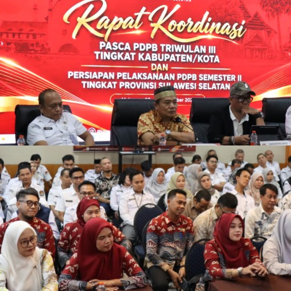 Rakor Pasca Pelaksanaan PDPB Triwulan III dan Persiapan PDPB Semester II Tingkat Provinsi Sulsel